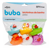 Patinhos Coloridos Brinquedo De Banho Bebê Buba 6 Peças