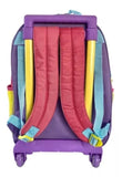 Mochila Escolar Infantil Rodinhas Gatinha Lancheira Estojo