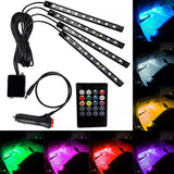 Led Neon Rgb Luz Interno C/controle Acessórios Carro Tuning