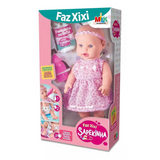 Boneca Baby Faz Xixi De Verdade + Mamadeira + Fralda - Milk